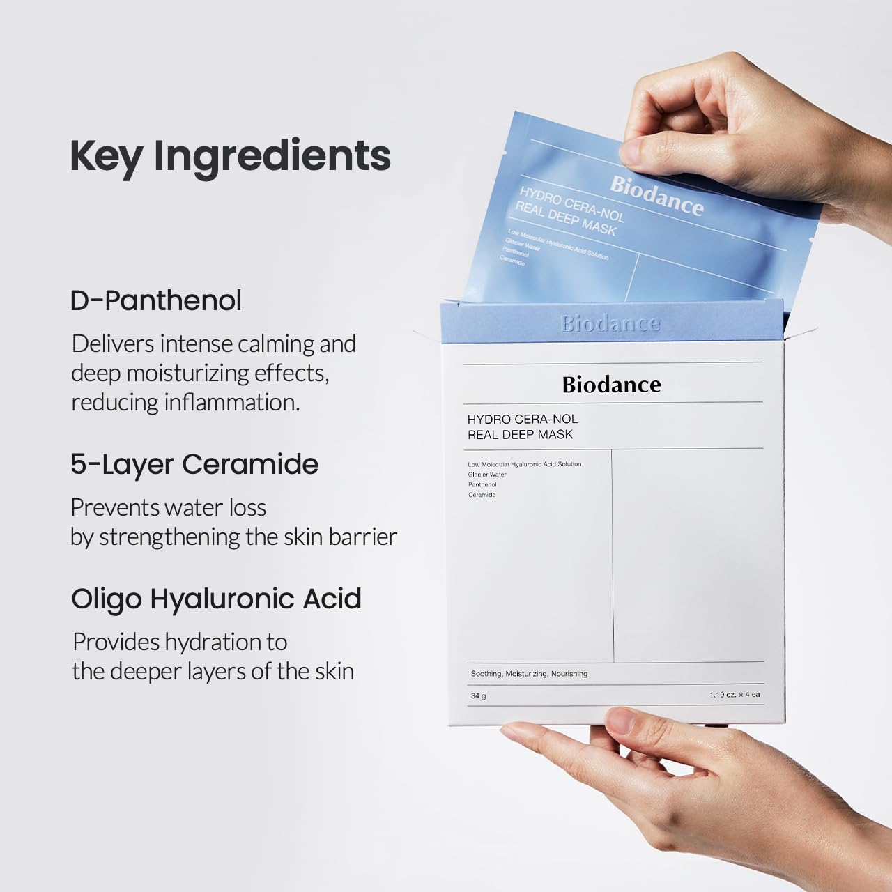 BIODANCE Hydro Cera-nol Real Deep Mask (Choose 1 or 4 Masks)