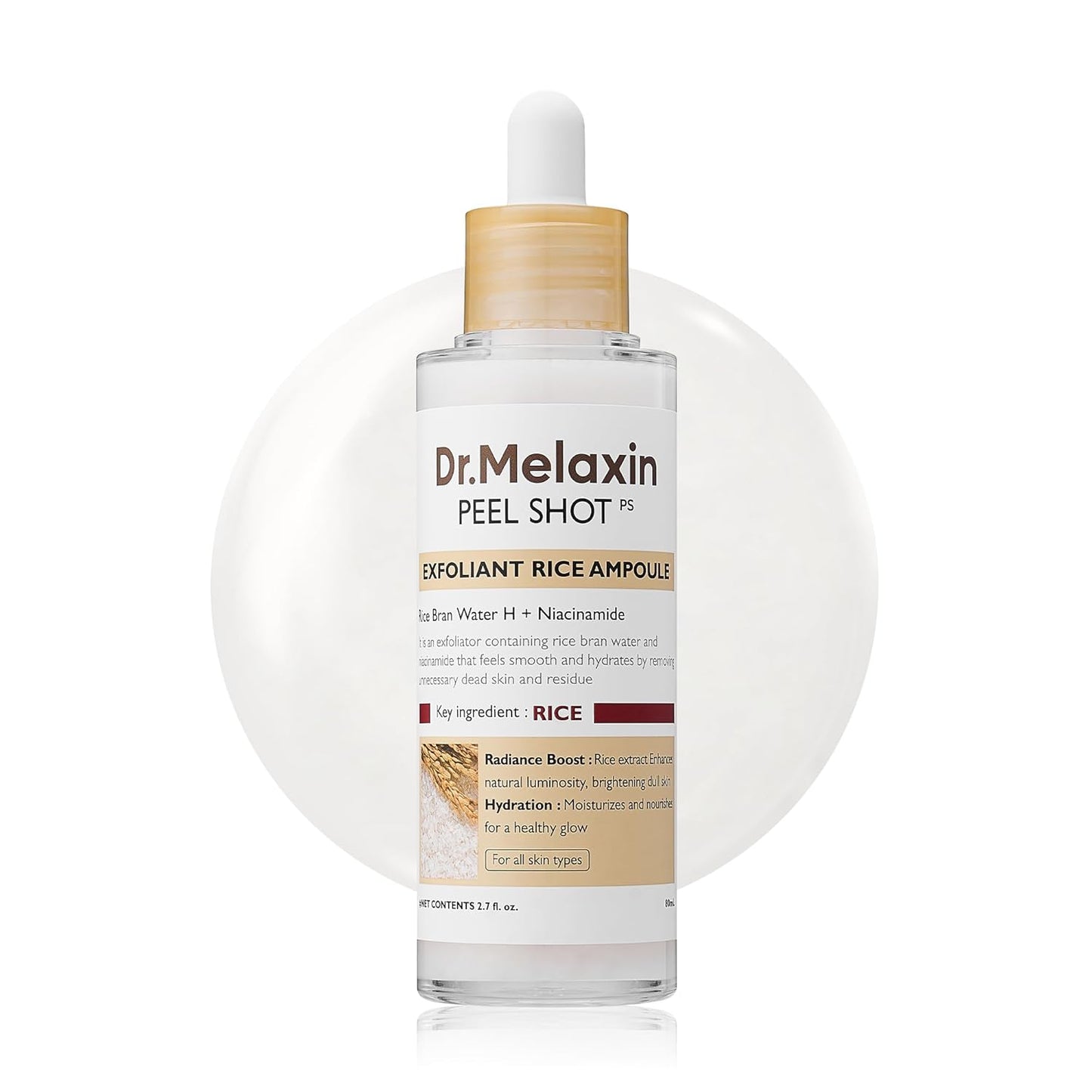 Dr.Melaxin Peel Shot Exfoliating White Rice Ampoule 80ml