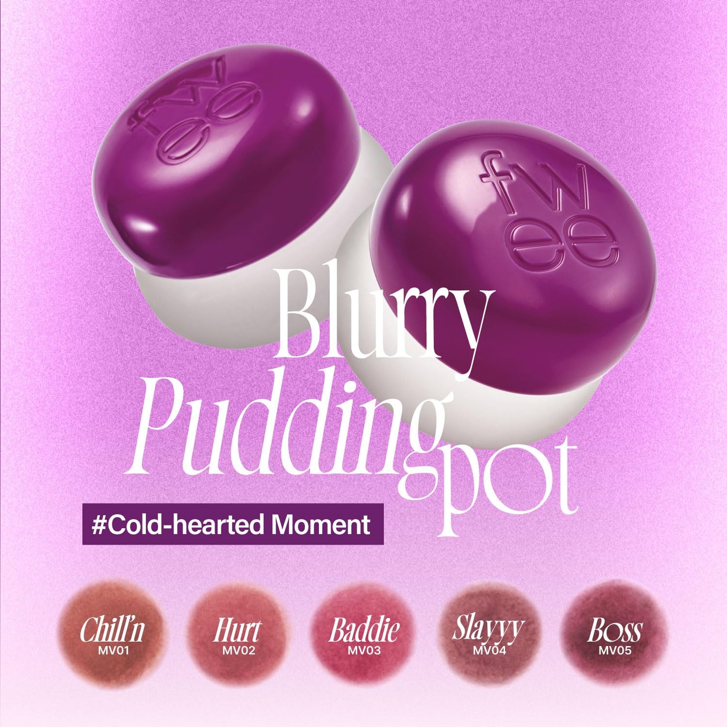 Fwee Lip & Cheek Blurry Pudding Pot (14 colors)