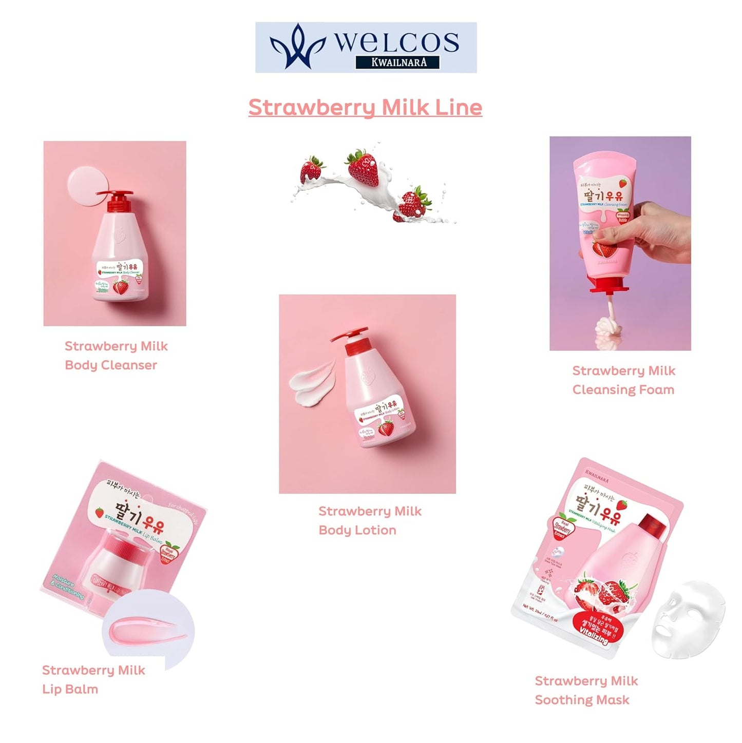 WELCOS KWAILNARA Strawberry Milk Body Lotion 560g