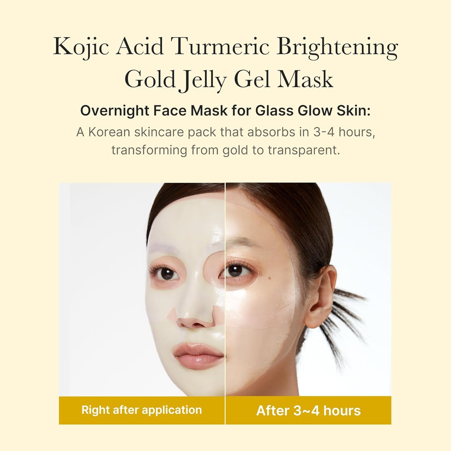 Medicube Kojic Acid Turmeric Brightening Gold Jelly Gel Mask 4 ea