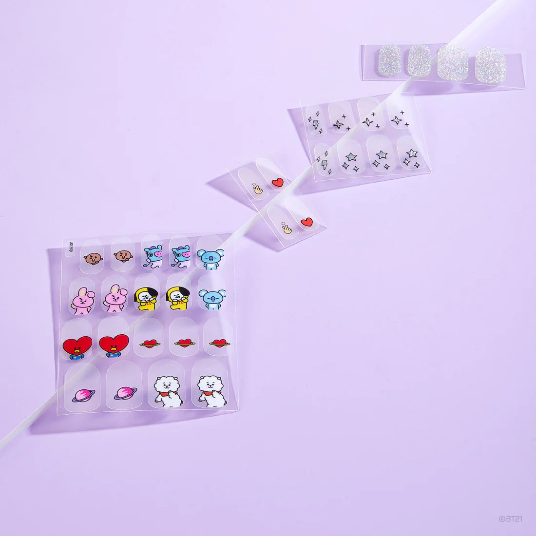 The Crème Shop | BT21: UNIVERSTAR Gel Nail Strips (Set of 35)