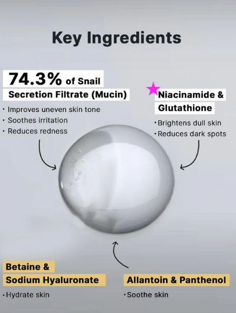 COSRX  Niacinamide 5% + Snail Mucin 74% Dual Essence