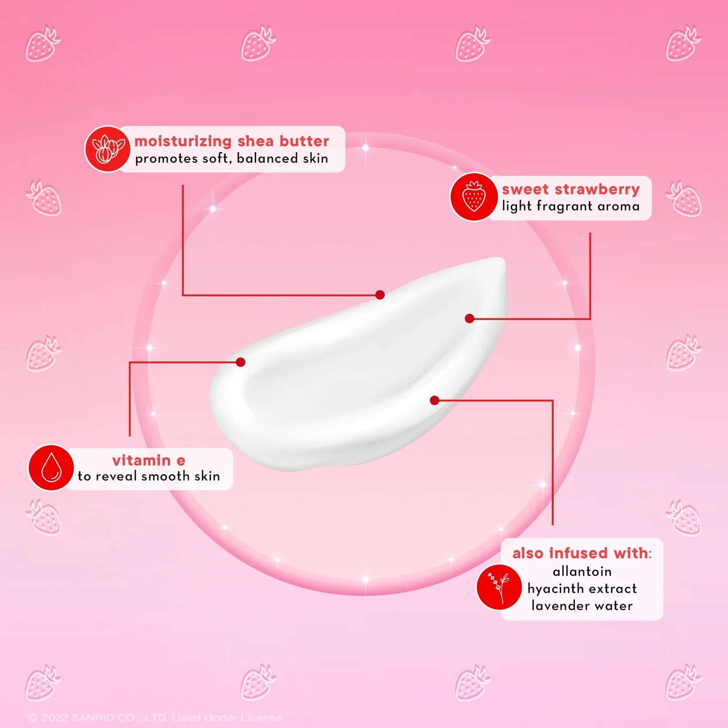The Crème Shop Hello Kitty Moisturizing Hand Crème - Sweet Strawberry
