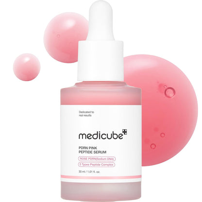 Medicube DNA PDRN Pink Peptide Serum, Pink glow serum, Peptide, Niacinamide, Hydrating & Moisturizing & Firming, Uneven Skin Tone, Korean Skincare