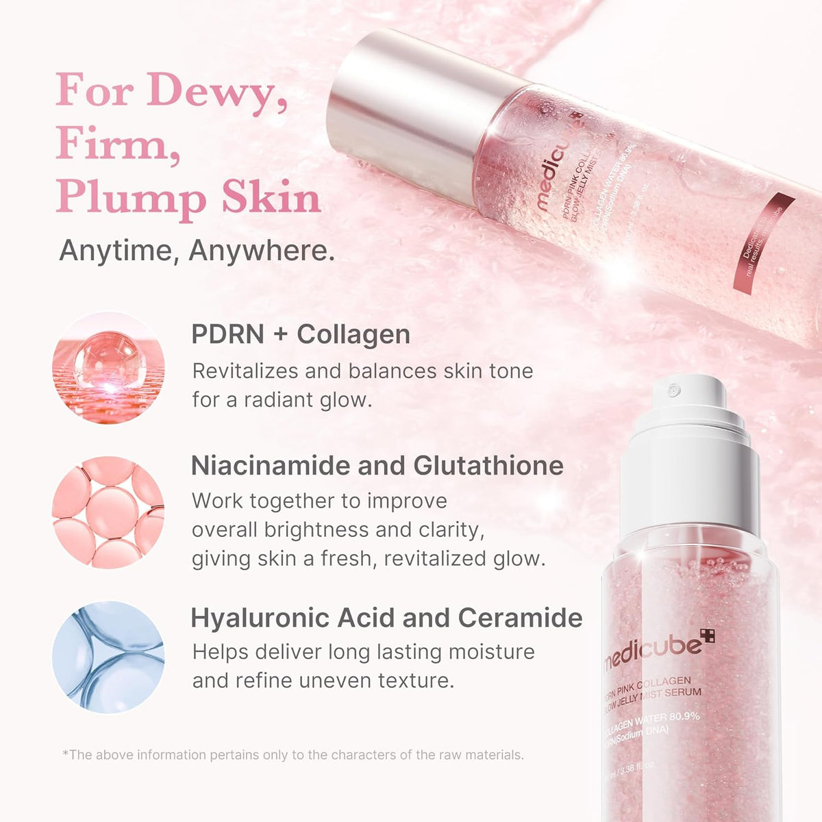 PDRN PINK COLLAGEN GLOW JELLY MIST SERUM 100ml