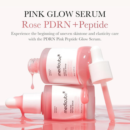 Medicube DNA PDRN Pink Peptide Serum, Pink glow serum, Peptide, Niacinamide, Hydrating & Moisturizing & Firming, Uneven Skin Tone, Korean Skincare