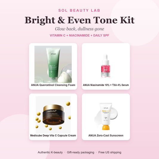 Bright & Even Tone Kit – what's inside the Sol Beauty Lab Korean skincare gift set