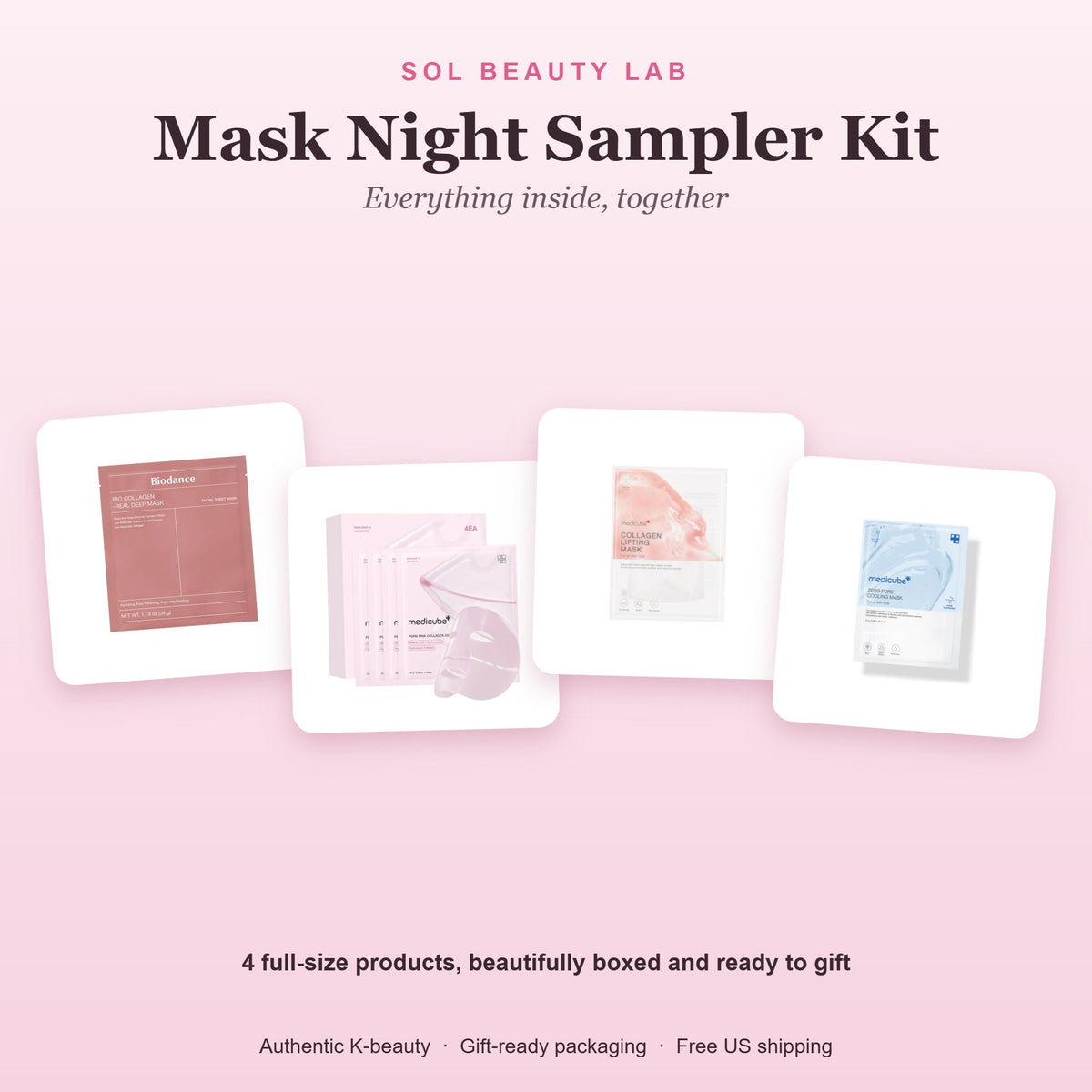 All products in the Mask Night Sampler Kit shown together