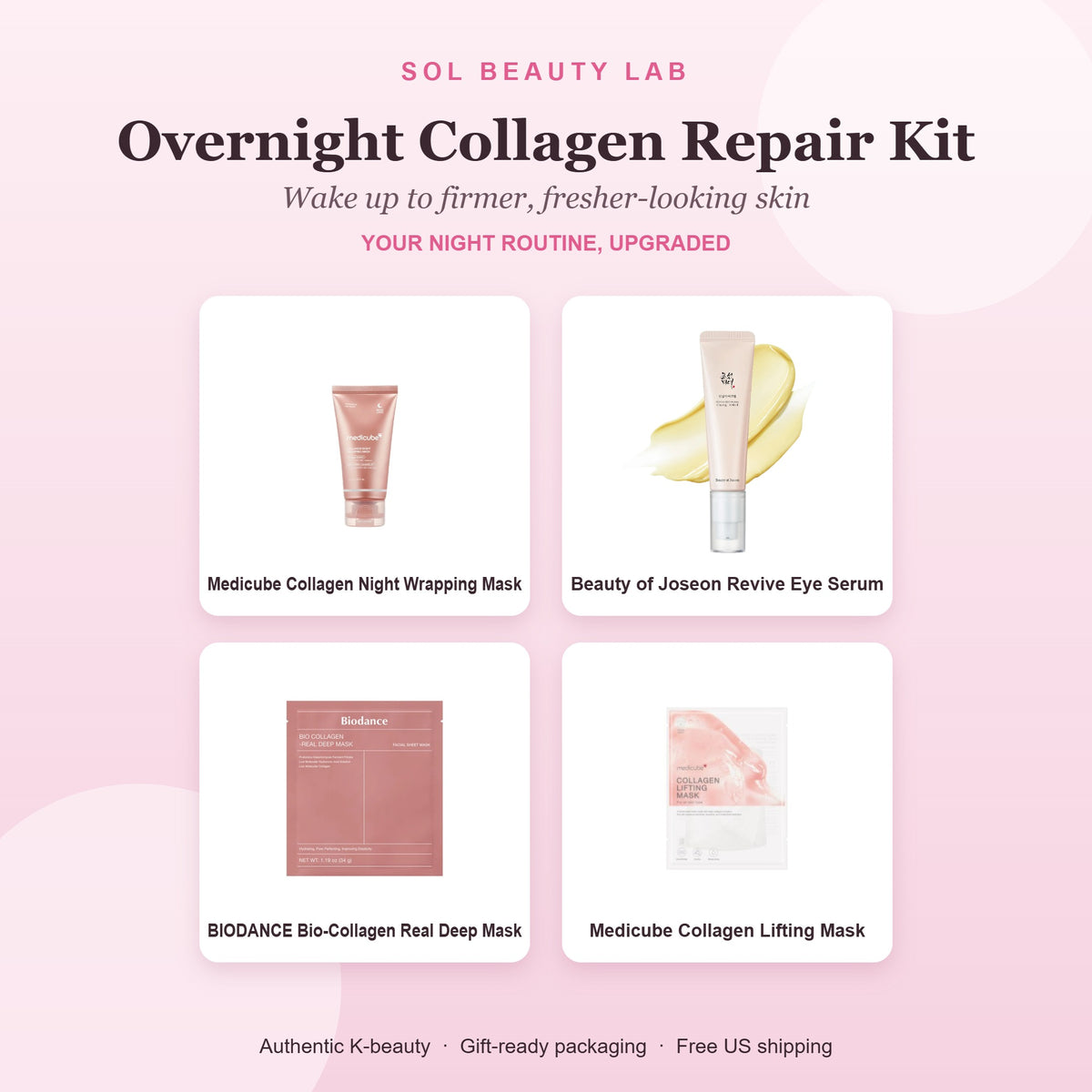 Overnight Collagen Repair Kit – what's inside the Sol Beauty Lab Korean skincare gift set