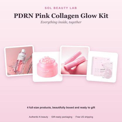 All products in the PDRN Pink Collagen Glow Kit shown together