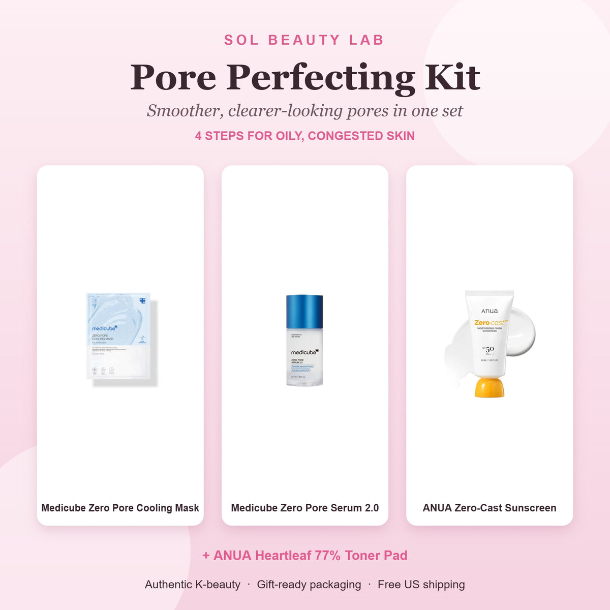 Pore Perfecting Kit – what's inside the Sol Beauty Lab Korean skincare gift set