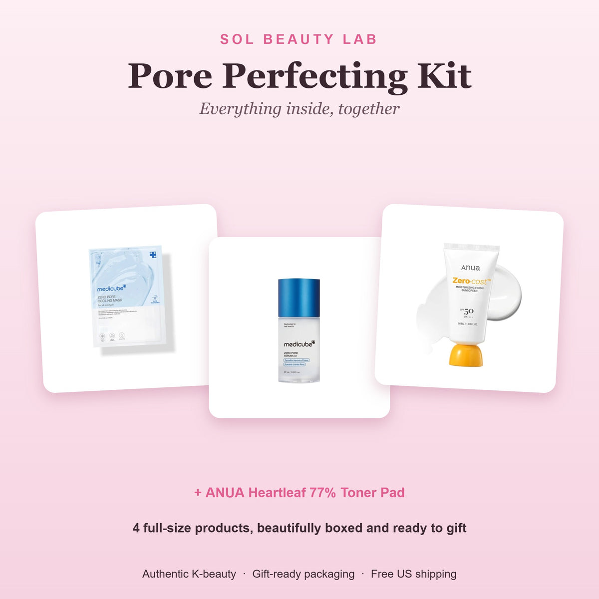 All products in the Pore Perfecting Kit shown together