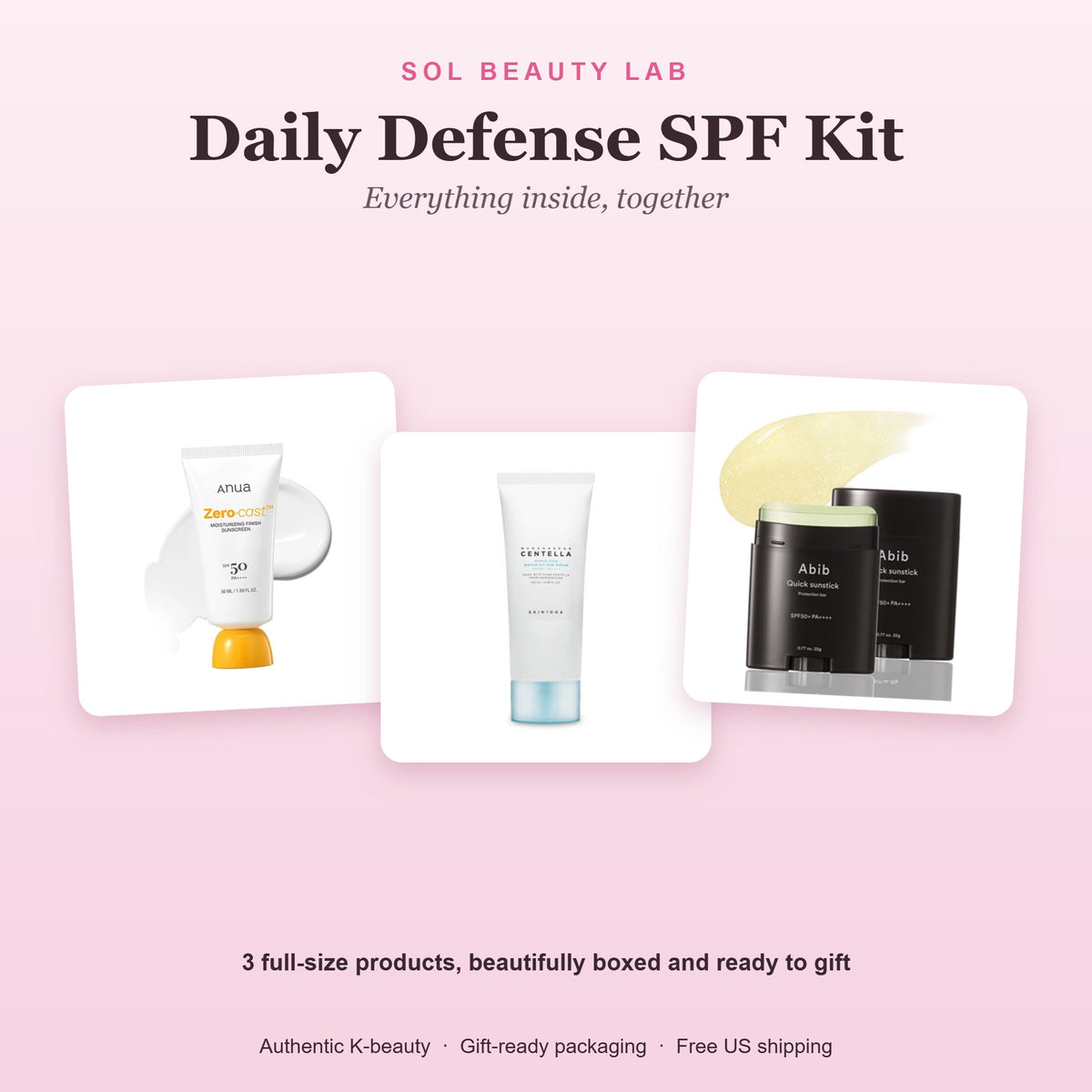 All products in the Daily Defense SPF Kit shown together